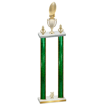 Double Green Glacier Year Football Trophy