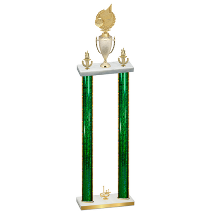 Double Green Glacier First Place Volleyball Trophy