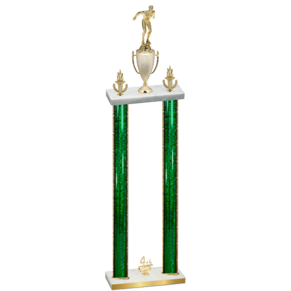 Double Green Glacier Fourth Place Swimming Trophy