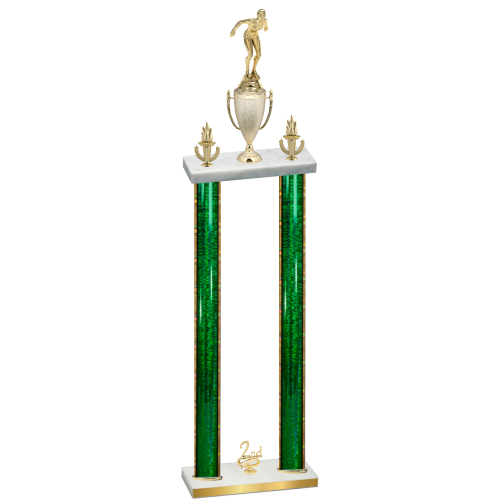 Double Green Glacier Second Place Tennis Trophy