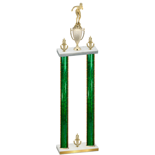 Double Green Glacier Victory Tennis Trophy