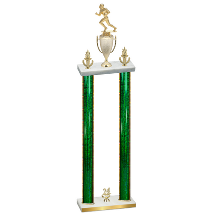 Double Green Glacier Year Football Trophy