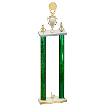 Double Green Glacier First Place Insert Trophy