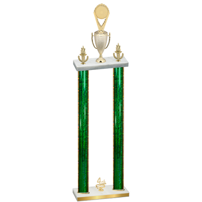 Double Green Glacier Fourth Place Insert Trophy