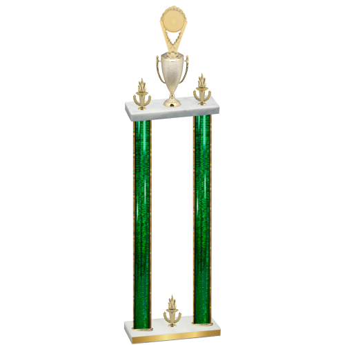 Double Green Glacier Victory Insert Trophy