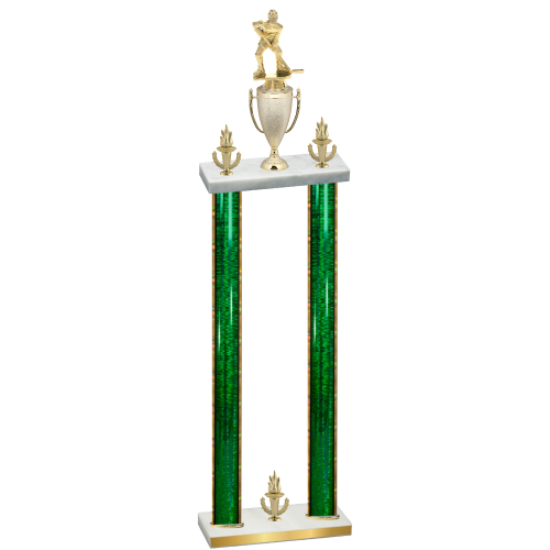 Double Green Glacier Victory Hockey Trophy