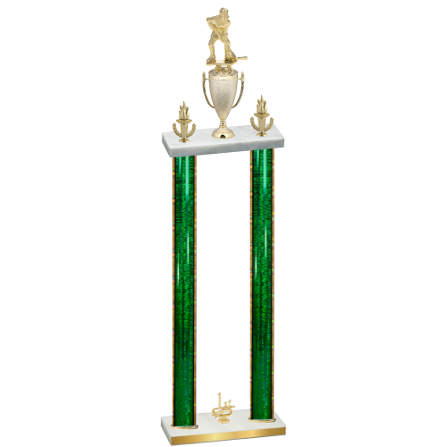 Double Green Glacier First Place Hockey Trophy