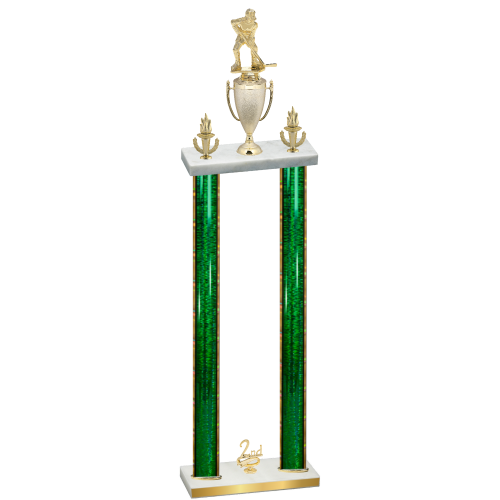 Double Green Glacier Second Place Hockey Trophy