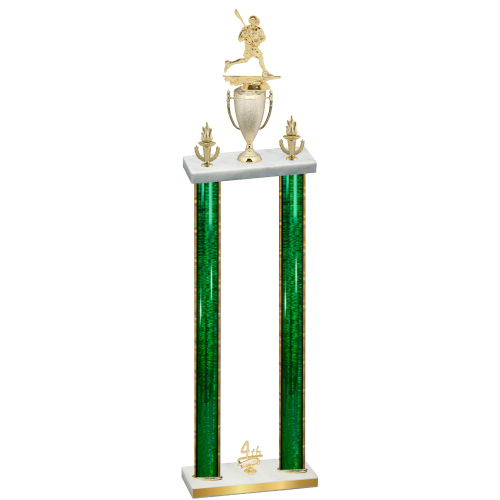 Double Green Glacier Fourth Place Lacrosse Trophy