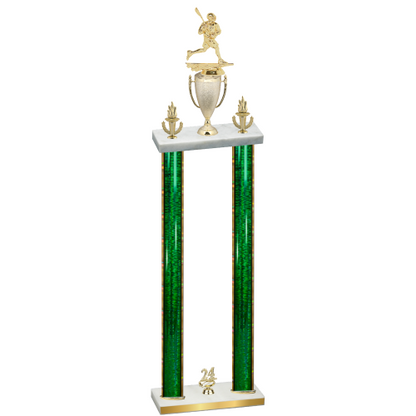 Double Green Glacier Year Lacrosse Trophy