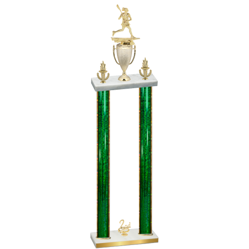 Double Green Glacier Second Place Lacrosse Trophy