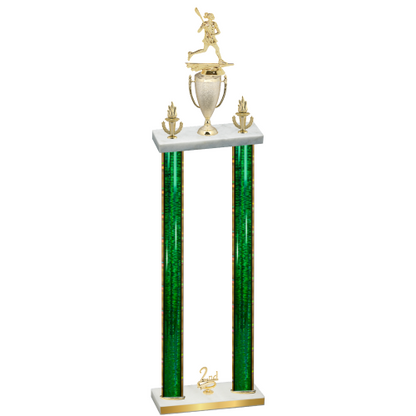 Double Green Glacier Second Place Lacrosse Trophy