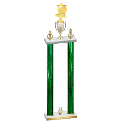 Double Green Glacier Year Pickleball Trophy