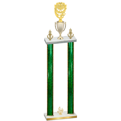 Double Green Glacier Fourth Place Pickleball Trophy
