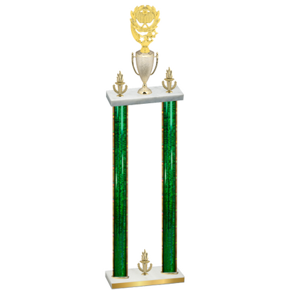 Double Green Glacier Victory Pickleball Trophy