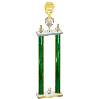 Double Green Glacier Year Pickleball Trophy