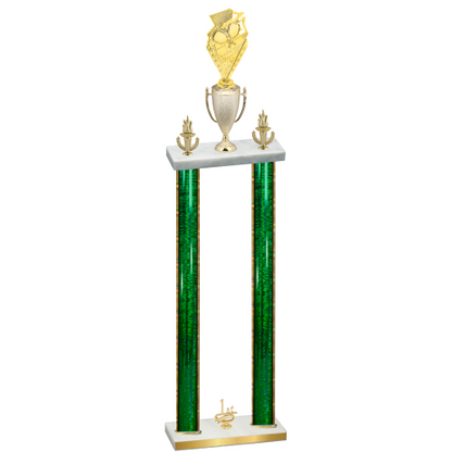 Double Green Glacier First Place Pickleball Trophy