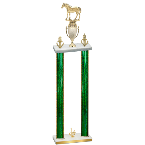 Double Green Glacier First Place Horses Trophy
