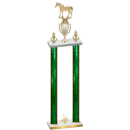 Double Green Glacier First Place Horses Trophy