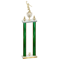 Double Green Glacier Year Basketball Trophy