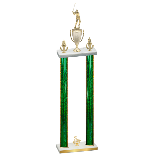 Double Green Glacier Third Place Golf Trophy