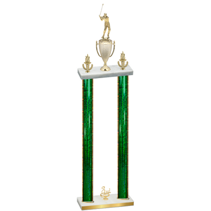 Double Green Glacier Third Place Golf Trophy