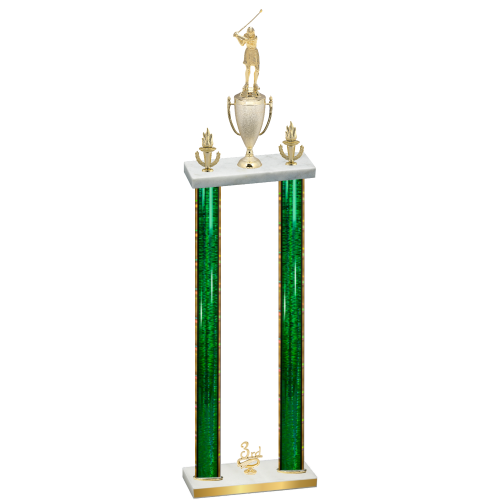 Double Green Glacier Third Place Golf Trophy