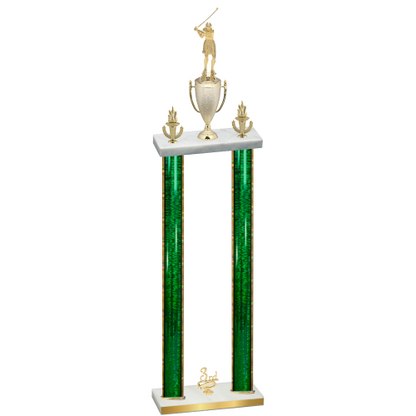 Double Green Glacier Third Place Golf Trophy