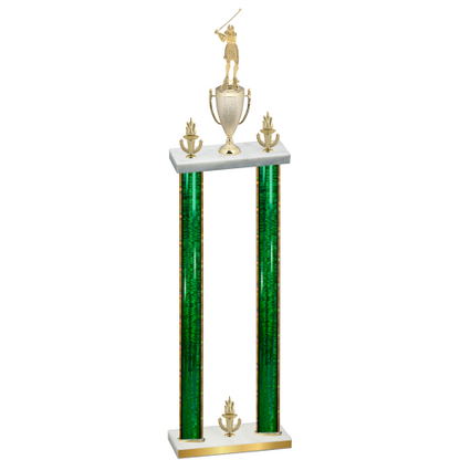 Double Green Glacier Victory Golf Trophy