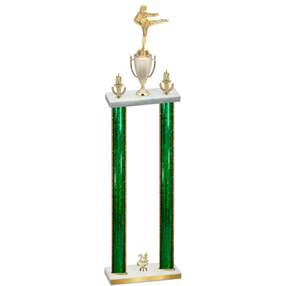 Double Green Glacier Year Karate Trophy