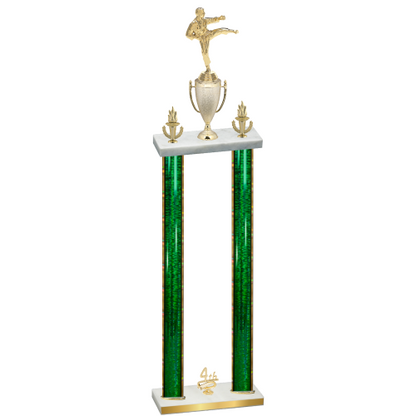 Double Green Glacier Fourth Place Karate Trophy