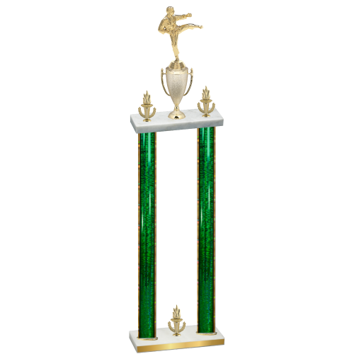 Double Green Glacier Victory Karate Trophy