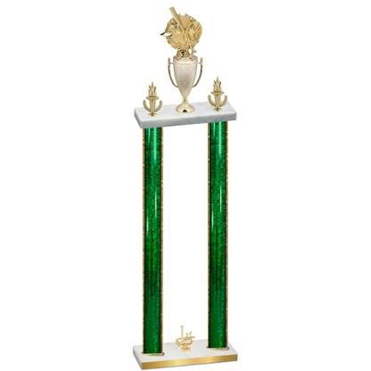 Double Green Glacier First Place Baseball Trophy