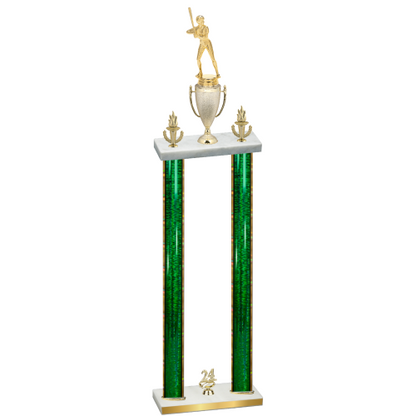 Double Green Glacier Year Softball Trophy