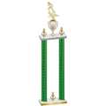 Double Green Carbon Fiber Victory Football Trophy