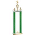 Double Green Carbon Fiber Third Place Soccer Trophy