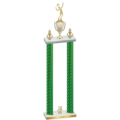 Double Green Carbon Fiber Year Tennis Trophy