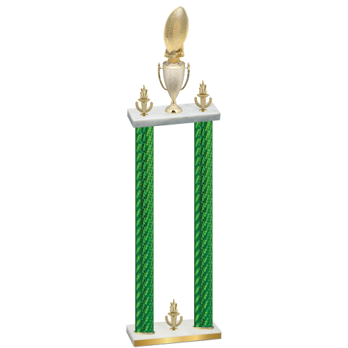 Double Green Carbon Fiber Victory Football Trophy