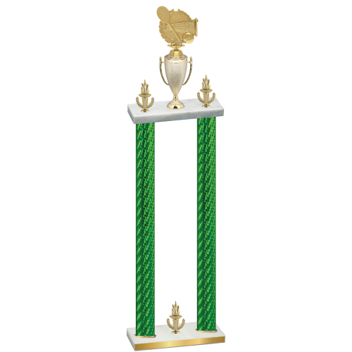 Double Green Carbon Fiber Victory Tennis Trophy