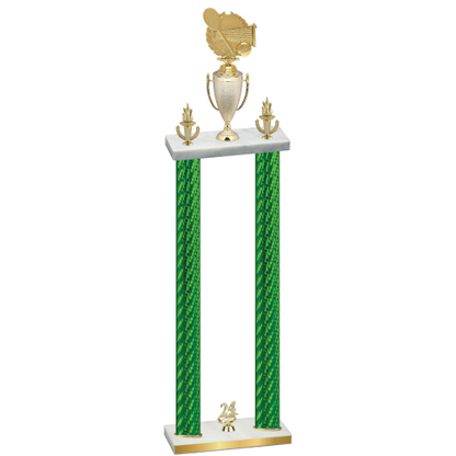 Double Green Carbon Fiber Year Tennis Trophy