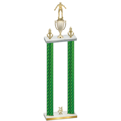 Double Green Carbon Fiber Year Wrestling Trophy