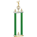 Double Green Carbon Fiber Victory Volleyball Trophy