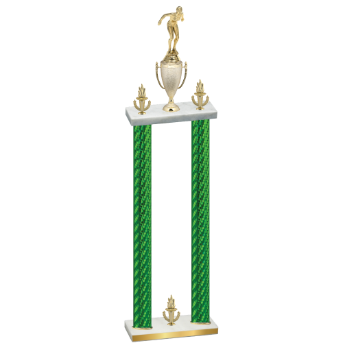Double Green Carbon Fiber Victory Tennis Trophy