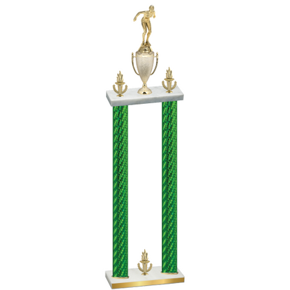 Double Green Carbon Fiber Victory Tennis Trophy