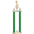Double Green Carbon Fiber Year Football Trophy