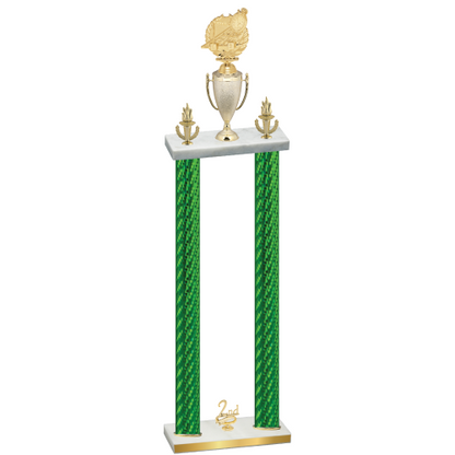 Double Green Carbon Fiber Second Place Swimming Trophy