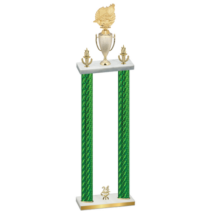 Double Green Carbon Fiber Year Swimming Trophy