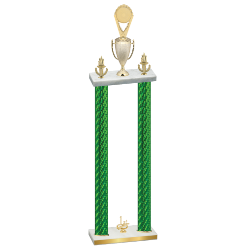Double Green Carbon Fiber First Place Insert Trophy