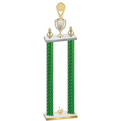 Double Green Carbon Fiber First Place Insert Trophy