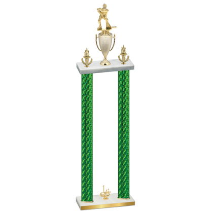 Double Green Carbon Fiber First Place Hockey Trophy